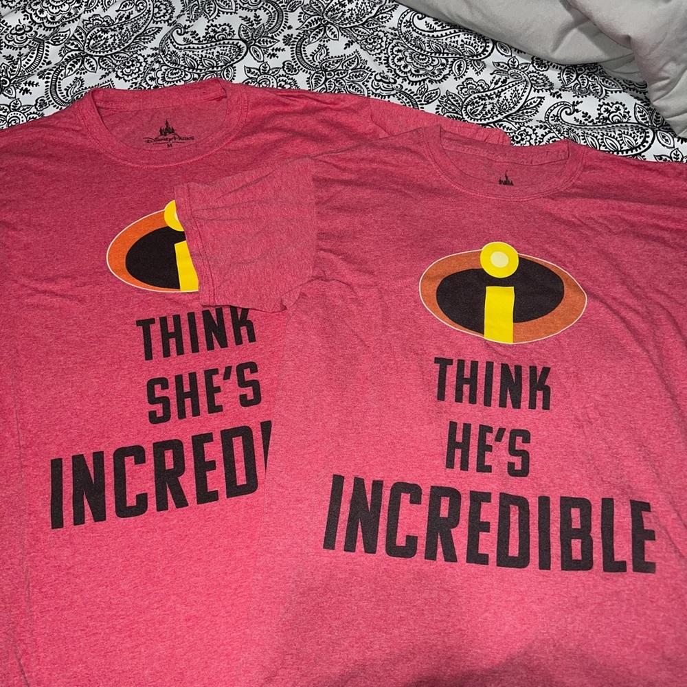 Disneyland Couples Matching Incredibles Shirts
